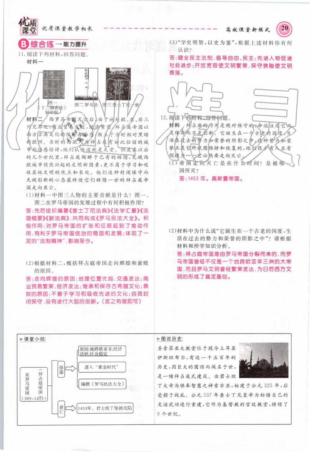 2019年名師學(xué)案九年級歷史全一冊人教版 第20頁