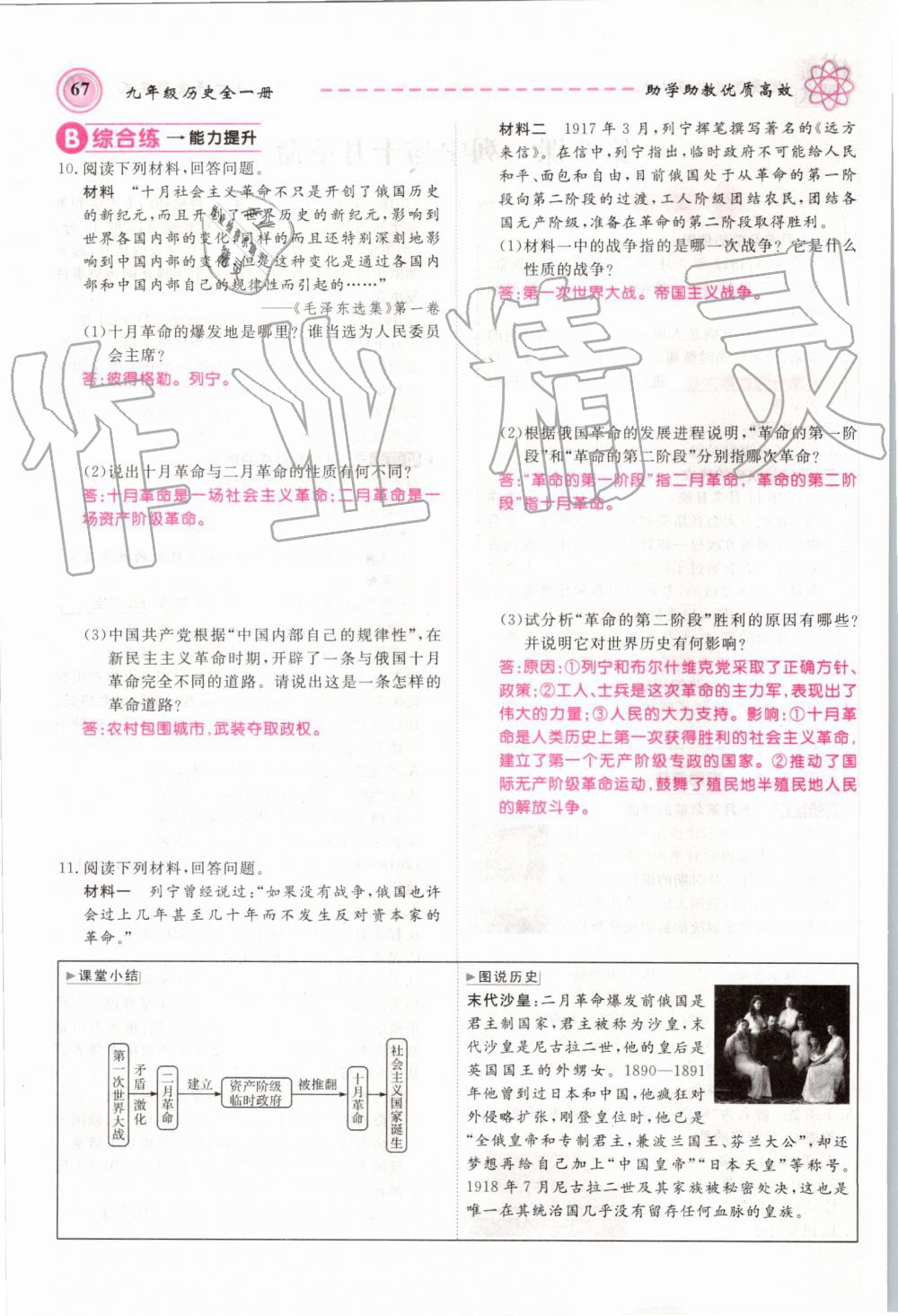 2019年名師學(xué)案九年級歷史全一冊人教版 第67頁