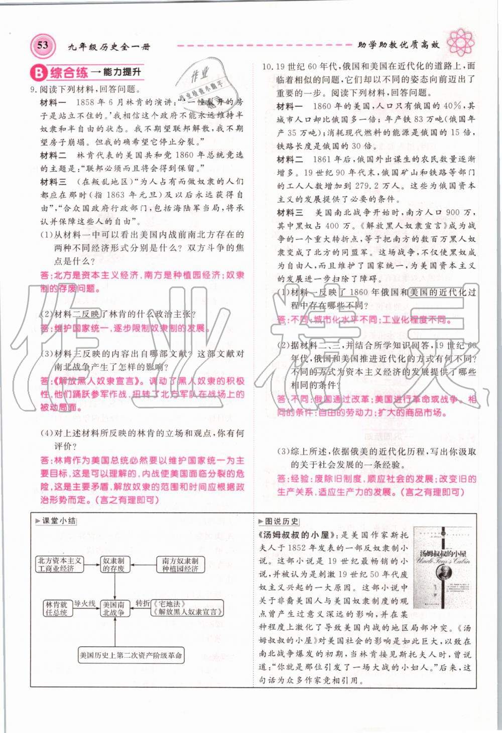 2019年名師學(xué)案九年級歷史全一冊人教版 第53頁