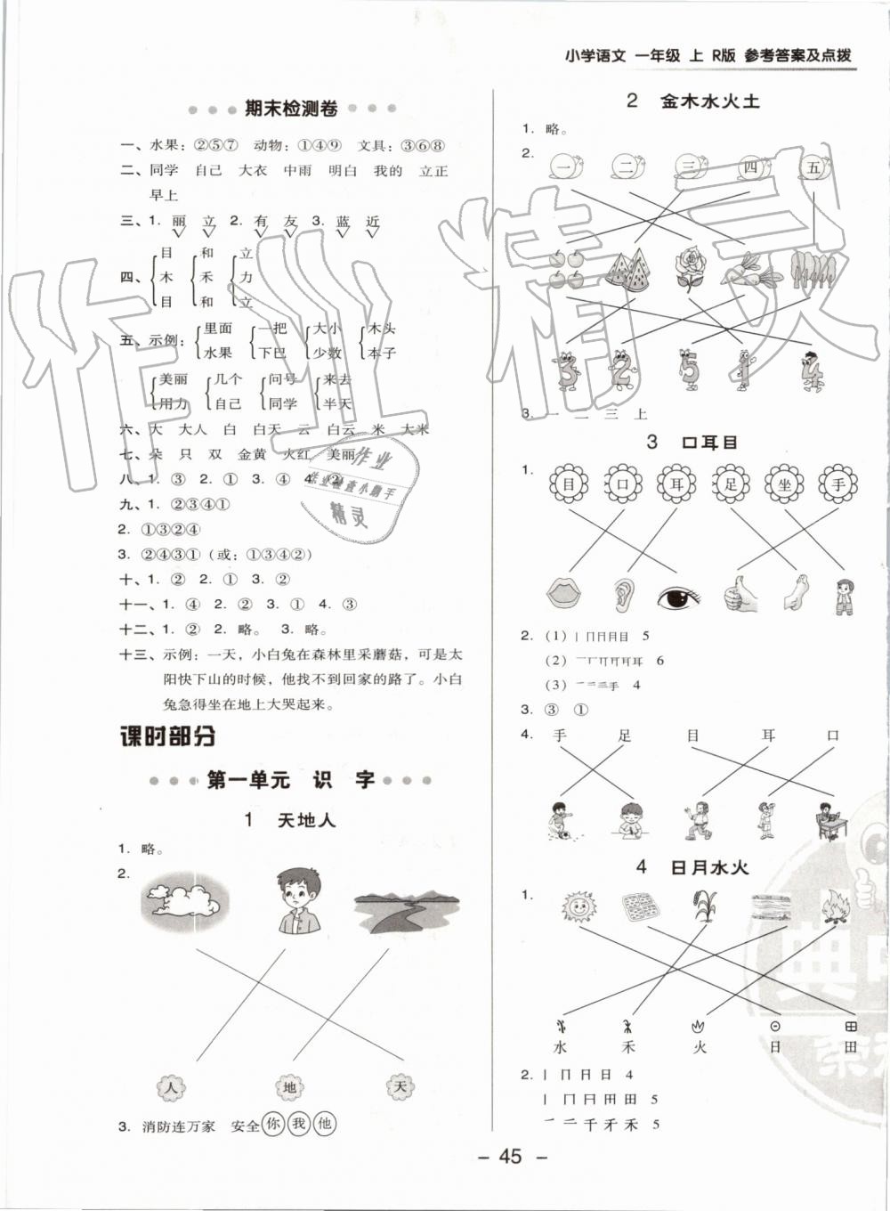 2019年综合应用创新题典中点一年级语文上册人教版 第5页