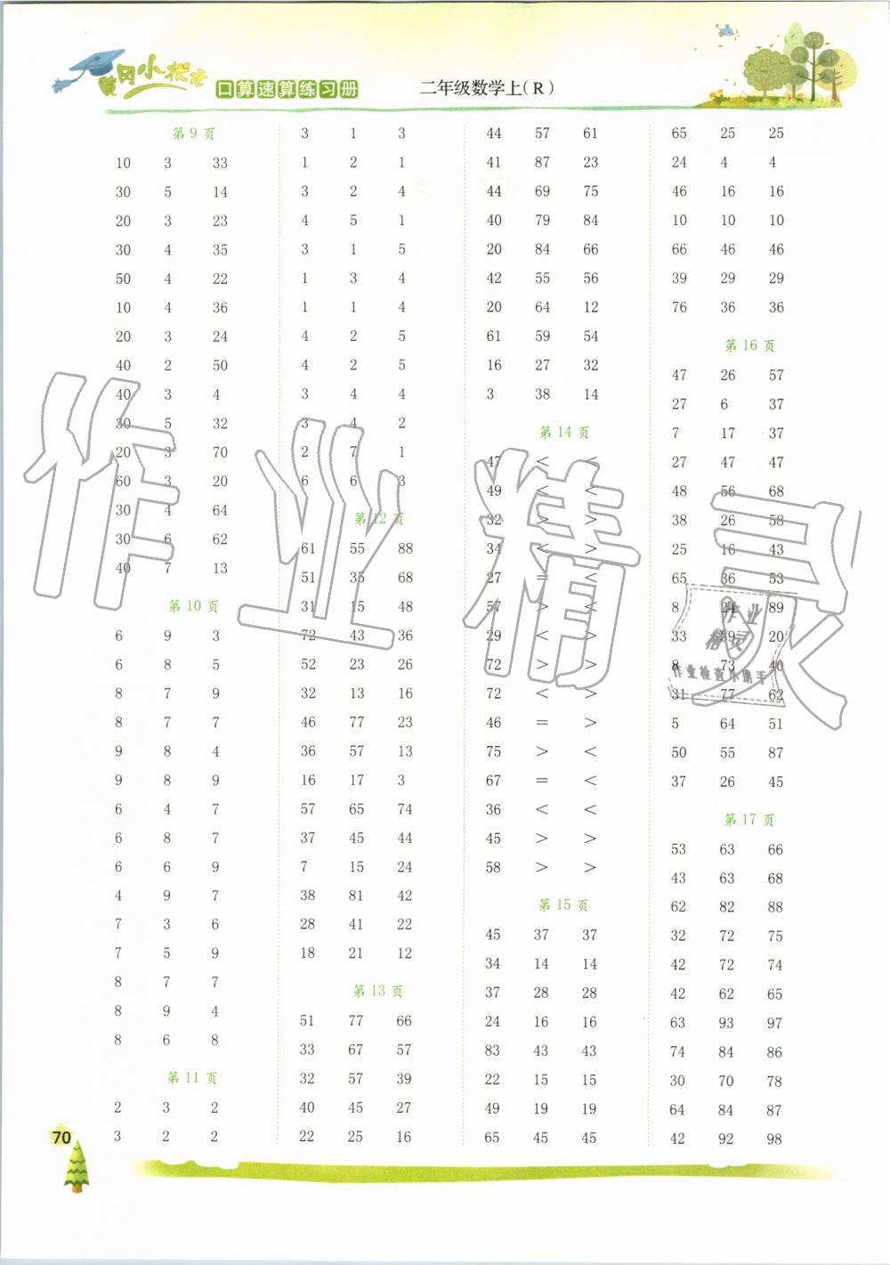 2019年黃岡小狀元口算速算練習(xí)冊(cè)二年級(jí)數(shù)學(xué)上冊(cè)人教版 第2頁(yè)