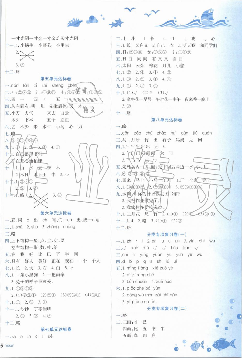 2019年黃岡小狀元達(dá)標(biāo)卷一年級(jí)語(yǔ)文上冊(cè)人教版 第2頁(yè)