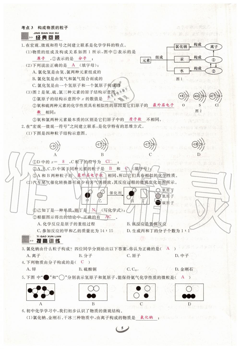 2019年新觀察中考化學(xué)元調(diào)復(fù)習(xí)專題 第5頁