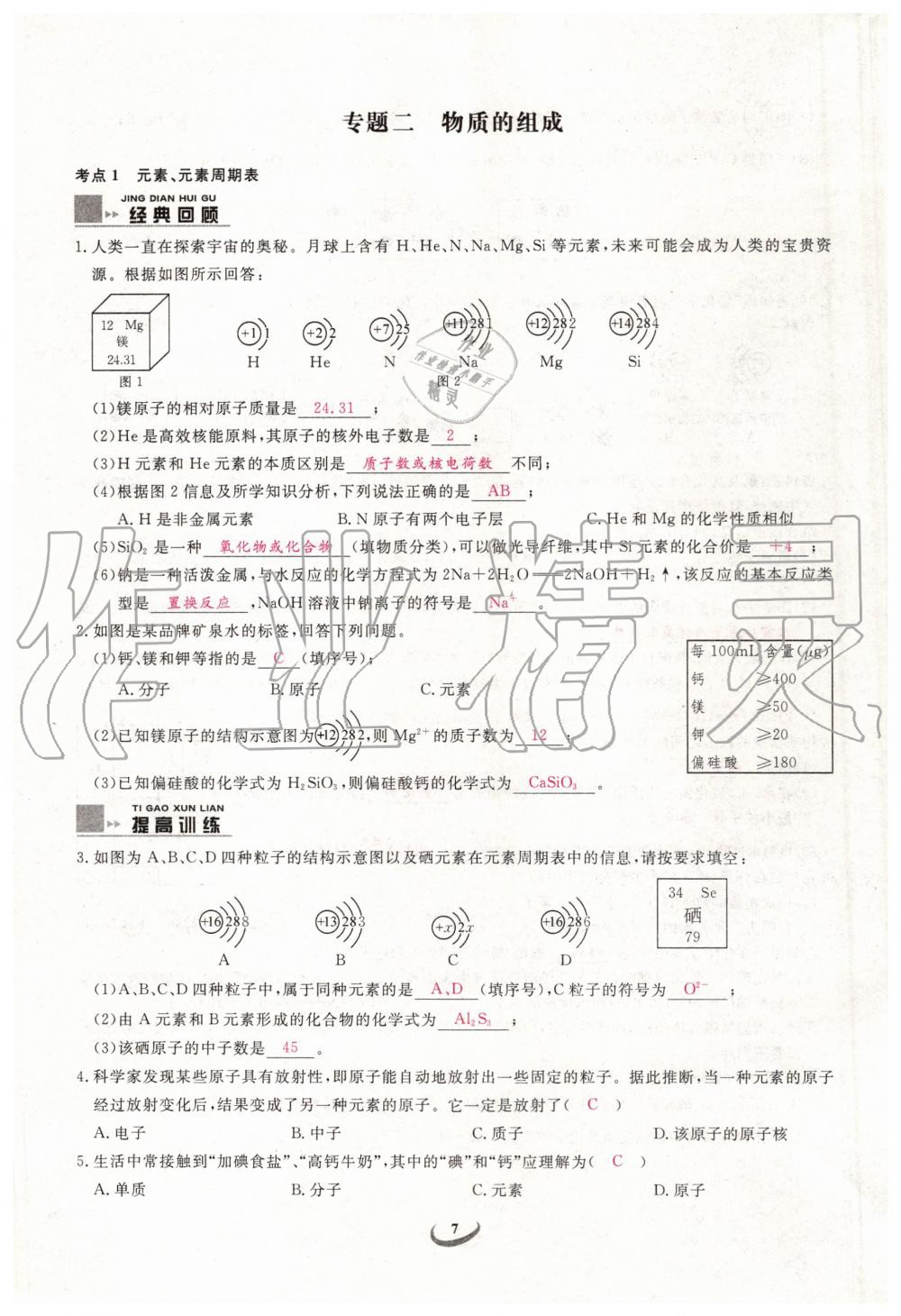 2019年新觀察中考化學(xué)元調(diào)復(fù)習(xí)專題 第7頁