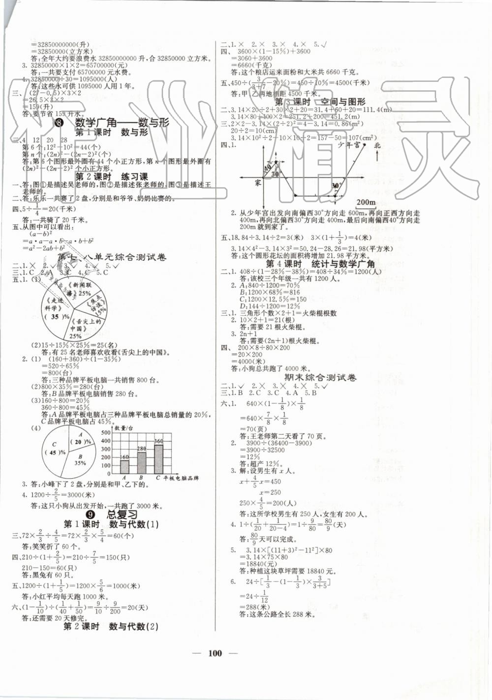 2019年課堂內(nèi)外六年級數(shù)學(xué)上冊人教版 第8頁