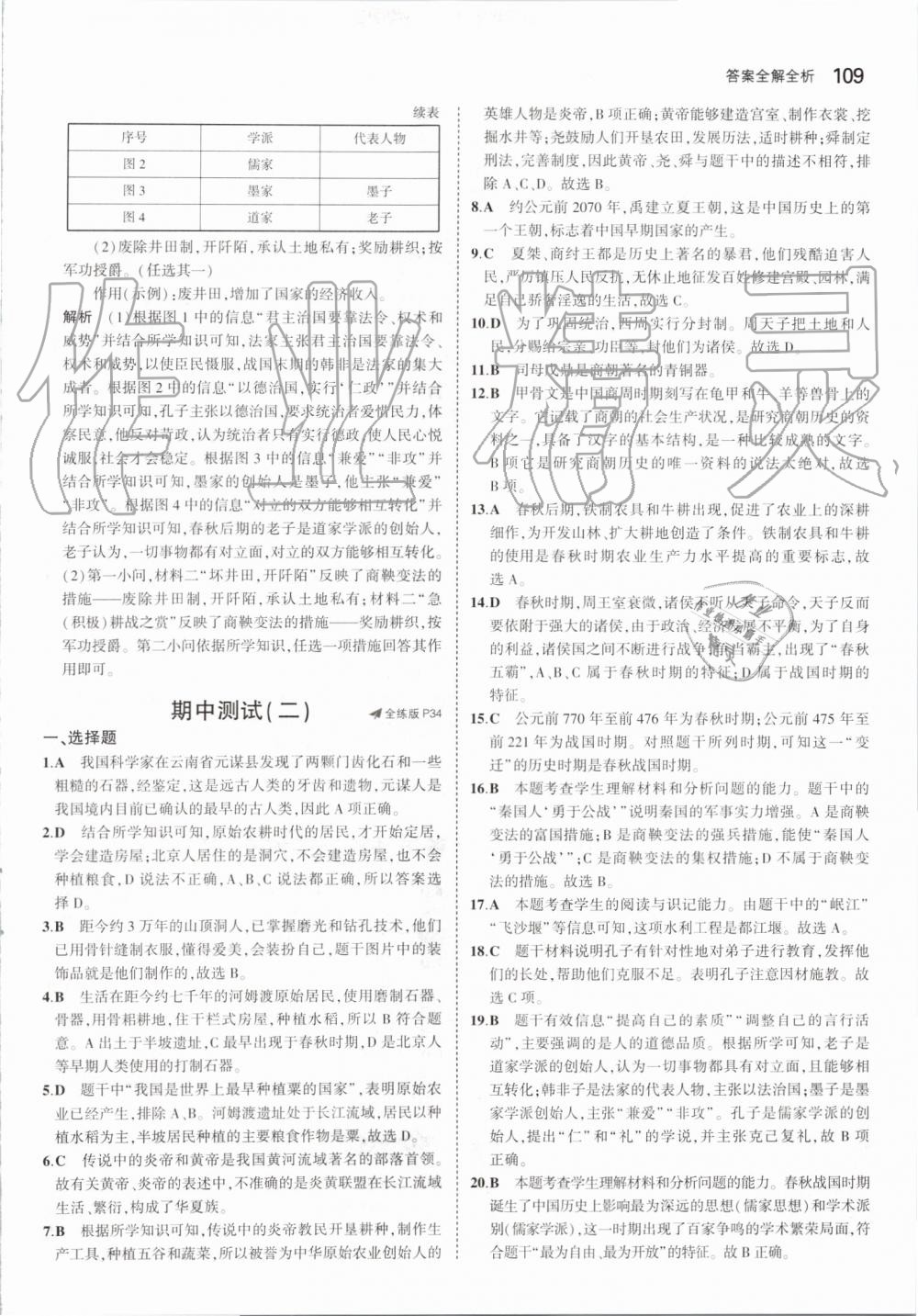 2019年5年中考3年模擬初中歷史七年級(jí)上冊(cè)人教版 第15頁