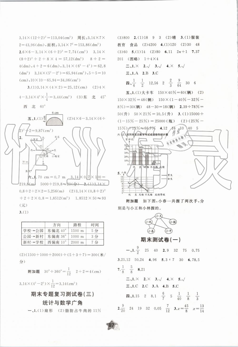 2019年新課程學(xué)習(xí)與測評(píng)單元雙測六年級(jí)數(shù)學(xué)上冊(cè)人教版A版 第7頁