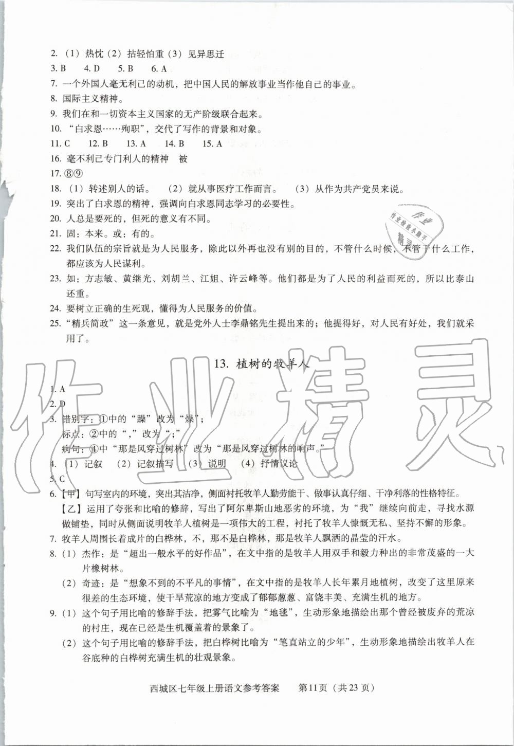 2019年學(xué)習(xí)探究診斷七年級(jí)語(yǔ)文上冊(cè)人教版 第11頁(yè)