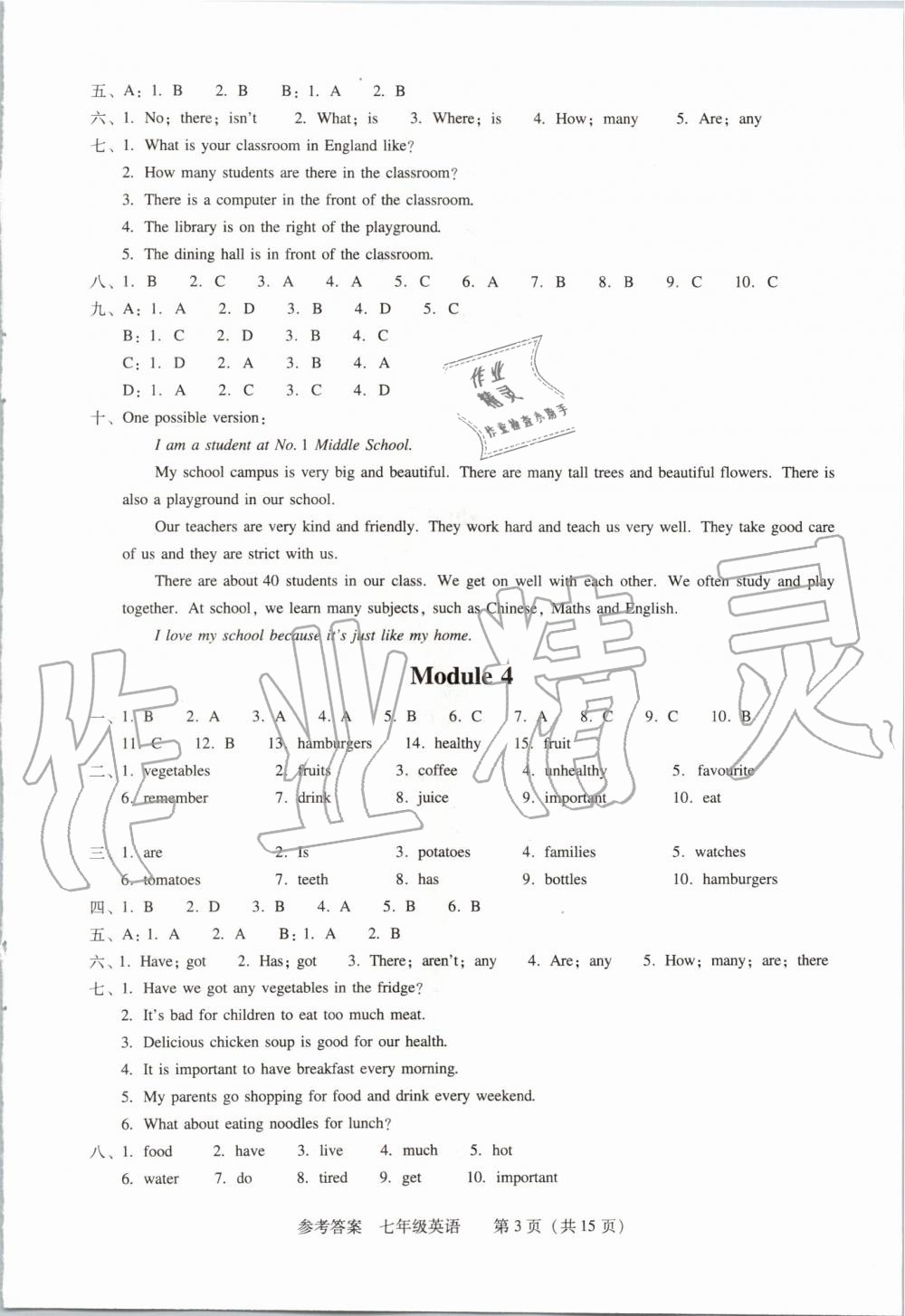 2019年學(xué)習(xí)探究診斷七年級(jí)英語上冊(cè)外研版 第3頁(yè)