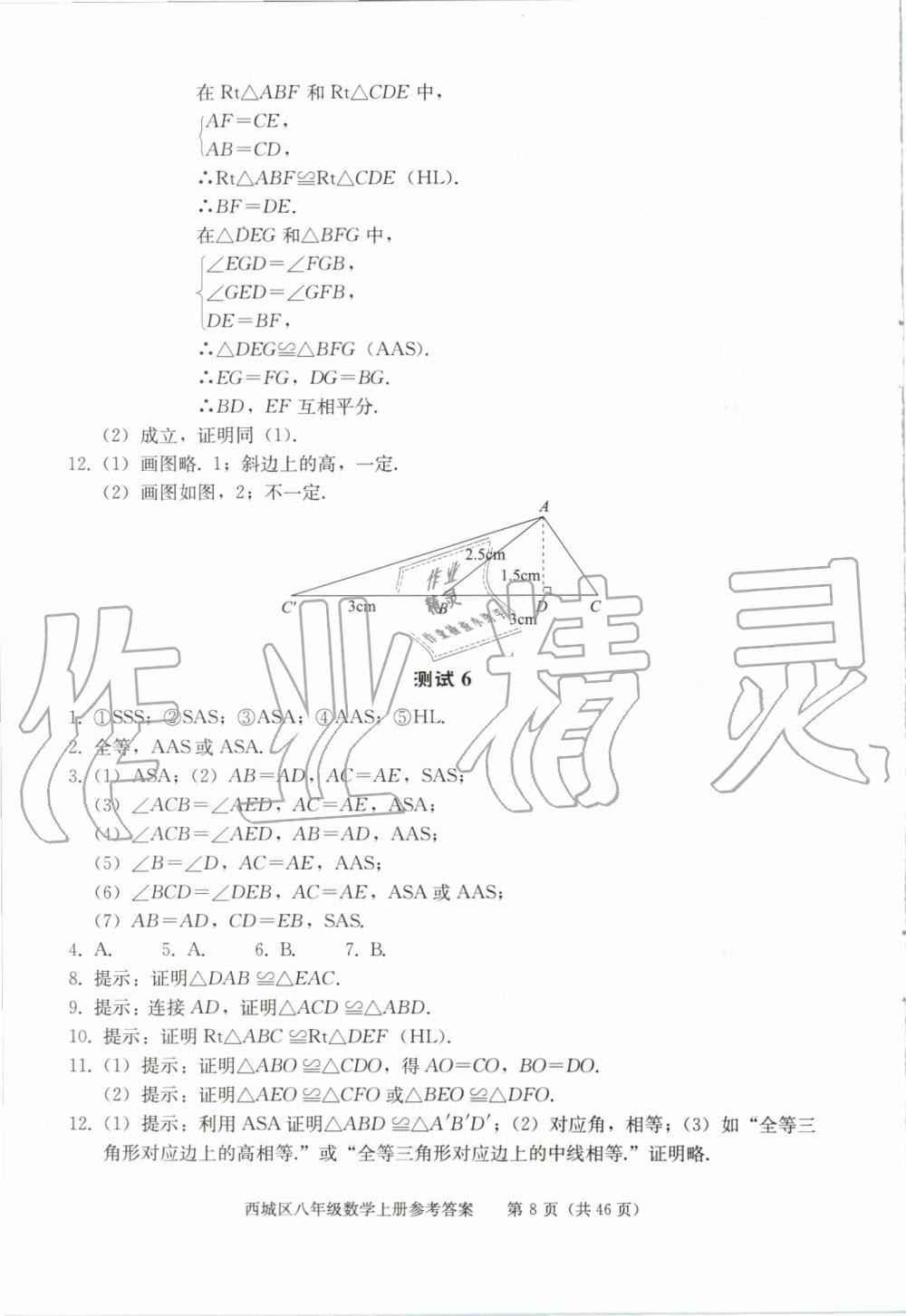 2019年學(xué)習(xí)探究診斷八年級(jí)數(shù)學(xué)上冊(cè)人教版 第8頁(yè)