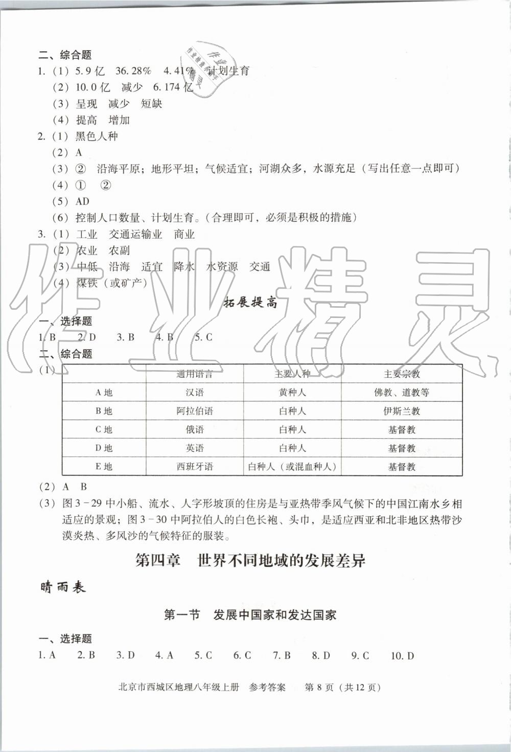 2019年學(xué)習(xí)探究診斷八年級(jí)地理上冊(cè)人教版 第8頁