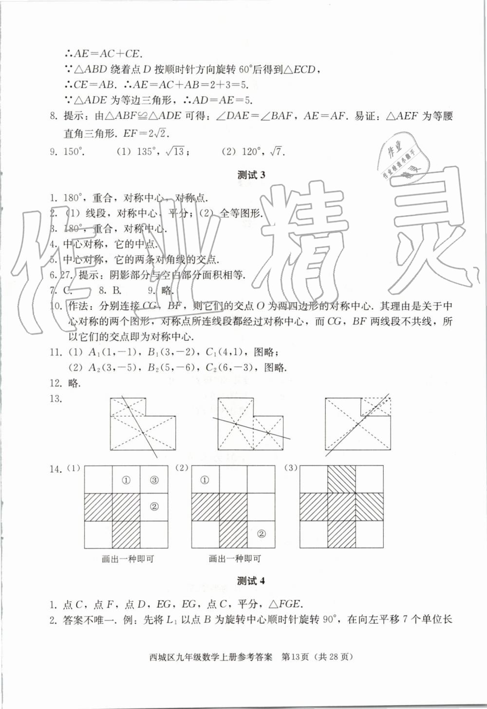 2019年学习探究诊断九年级数学上册人教版 第13页