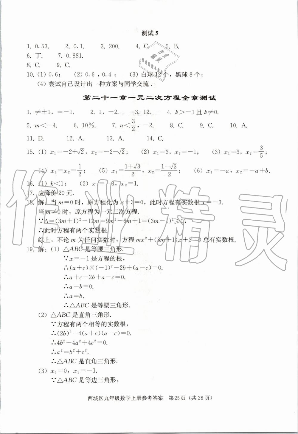 2019年學(xué)習(xí)探究診斷九年級數(shù)學(xué)上冊人教版 第25頁