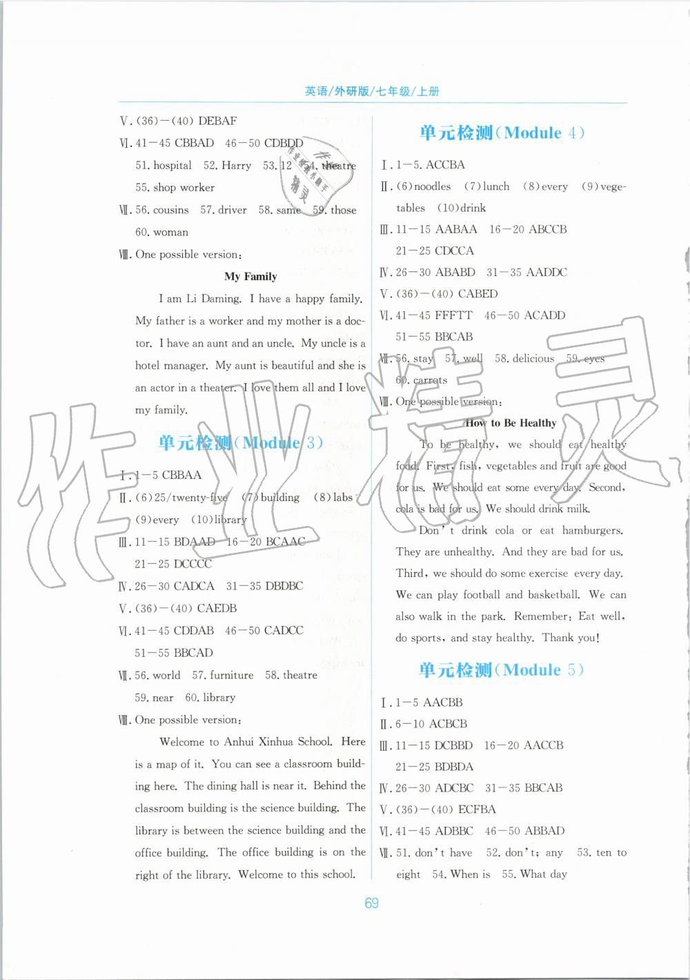 2019年新編基礎(chǔ)訓(xùn)練七年級(jí)英語上冊(cè)外研版 第13頁