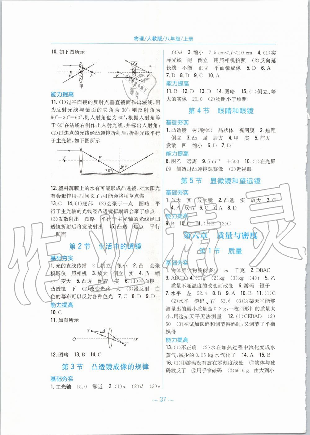 2019年新编基础训练八年级物理上册人教版 第5页