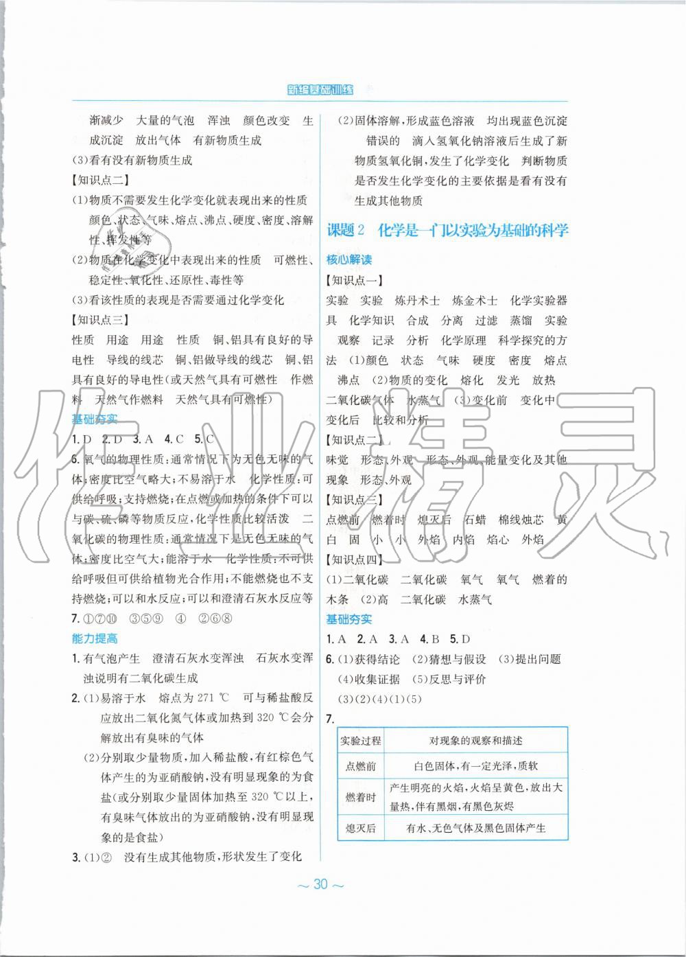 2019年新編基礎(chǔ)訓(xùn)練九年級化學(xué)上冊人教版 第2頁