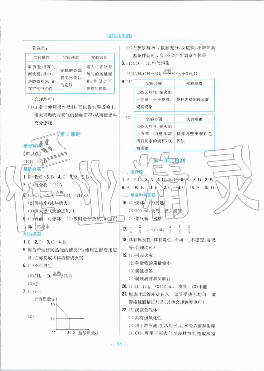 2019年新編基礎(chǔ)訓(xùn)練九年級化學(xué)上冊人教版 第16頁