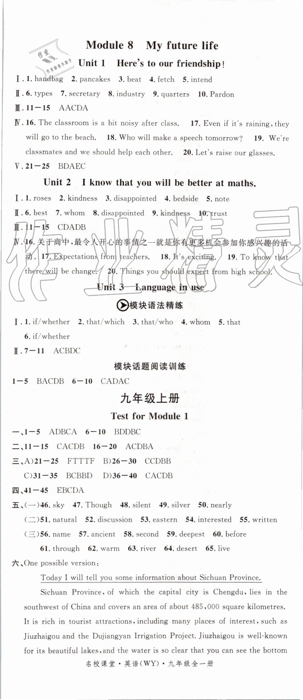 2019年名校課堂九年級(jí)英語全一冊(cè)外研版 第26頁