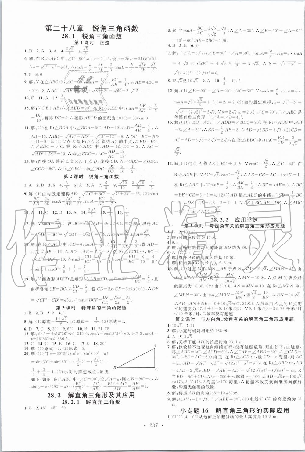 2019年名校课堂九年级数学全一册人教版云南专版 第13页