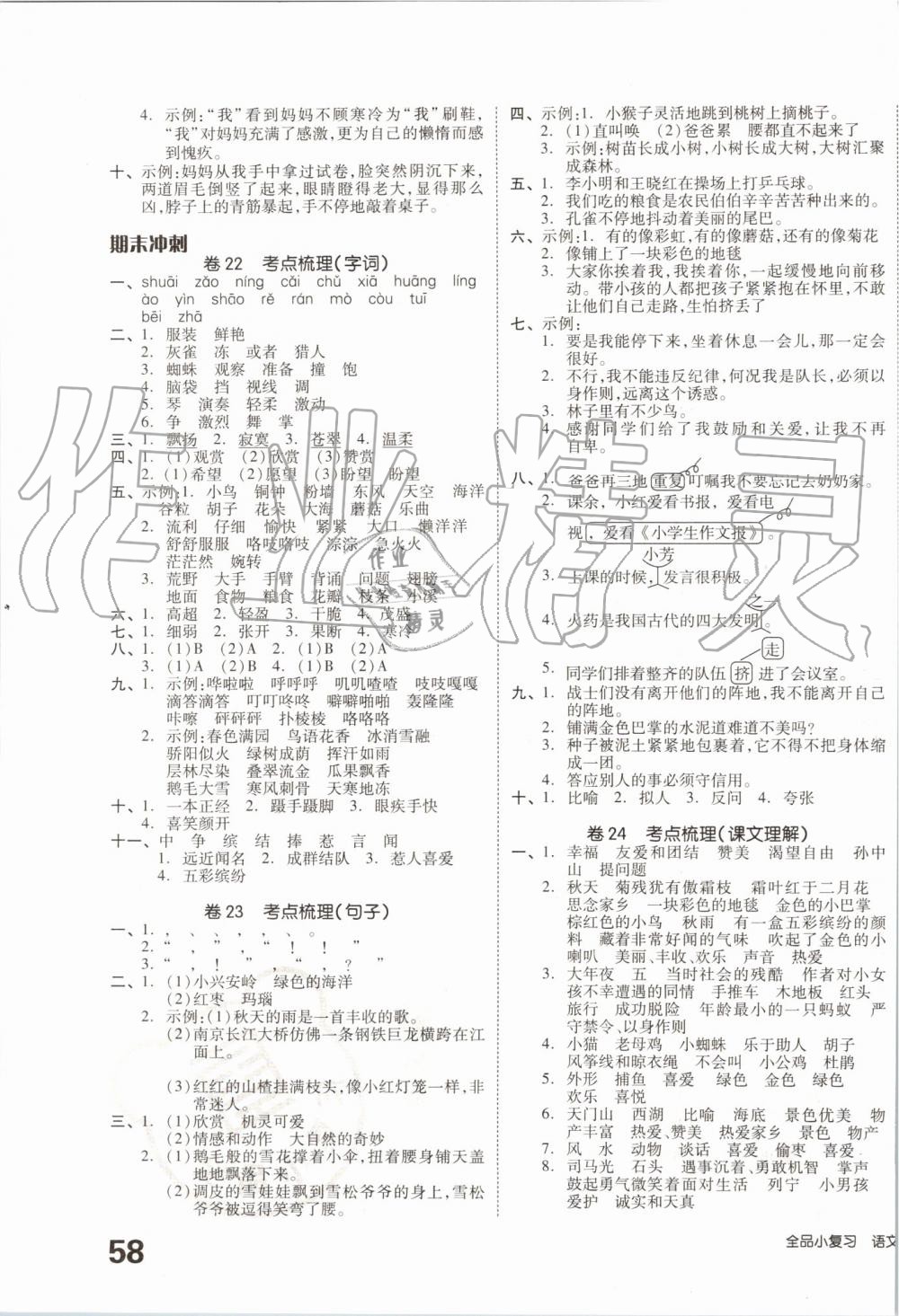 2019年全品小復(fù)習(xí)三年級語文上冊人教版 第7頁