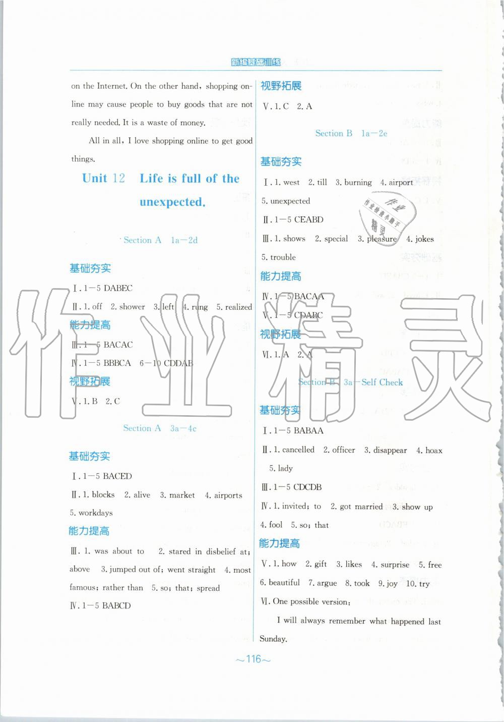 2019年新編基礎(chǔ)訓(xùn)練九年級英語全一冊人教版 第14頁