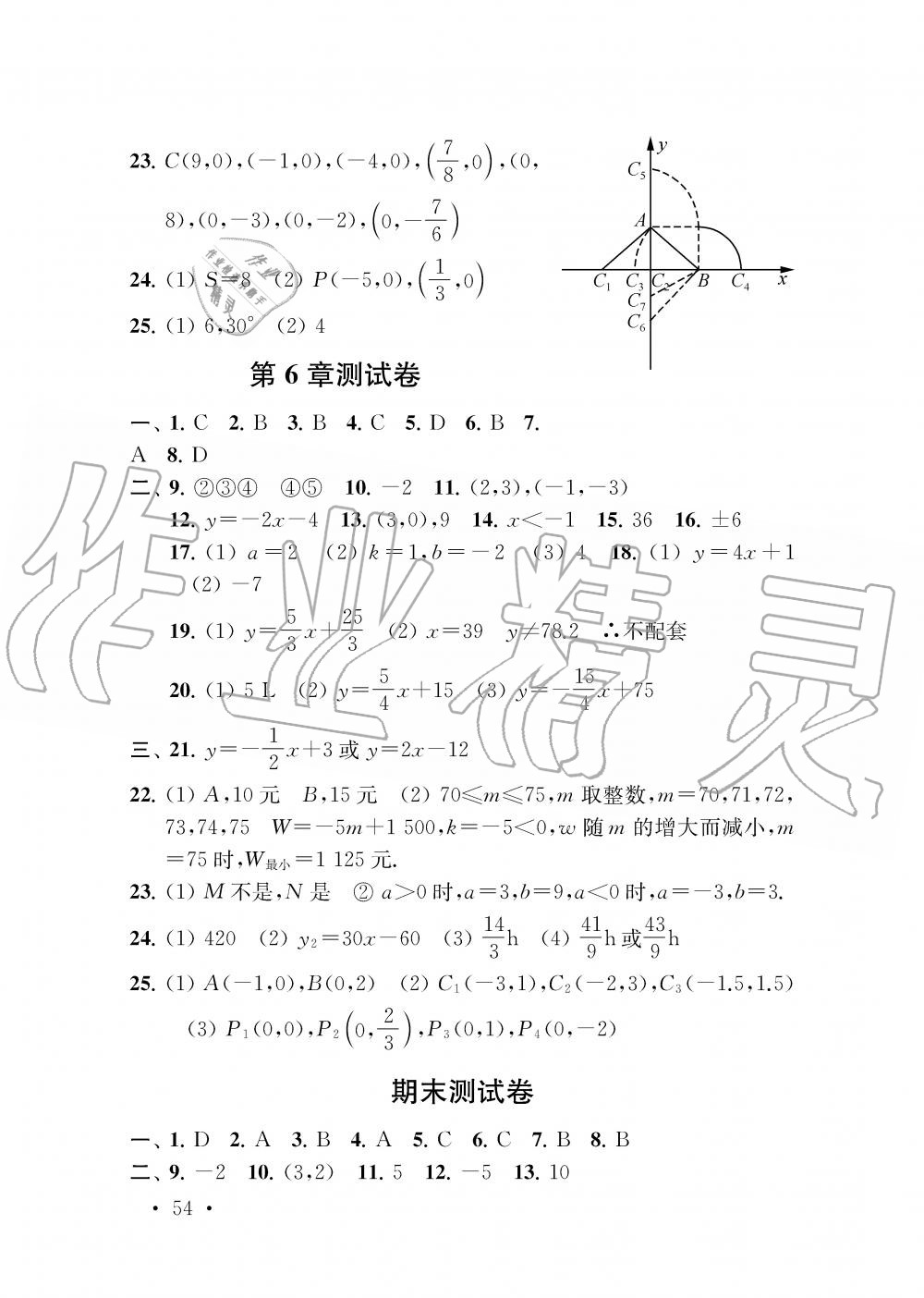 2019年創(chuàng)新優(yōu)化學(xué)案八年級(jí)數(shù)學(xué)上冊(cè)江蘇版 第54頁(yè)