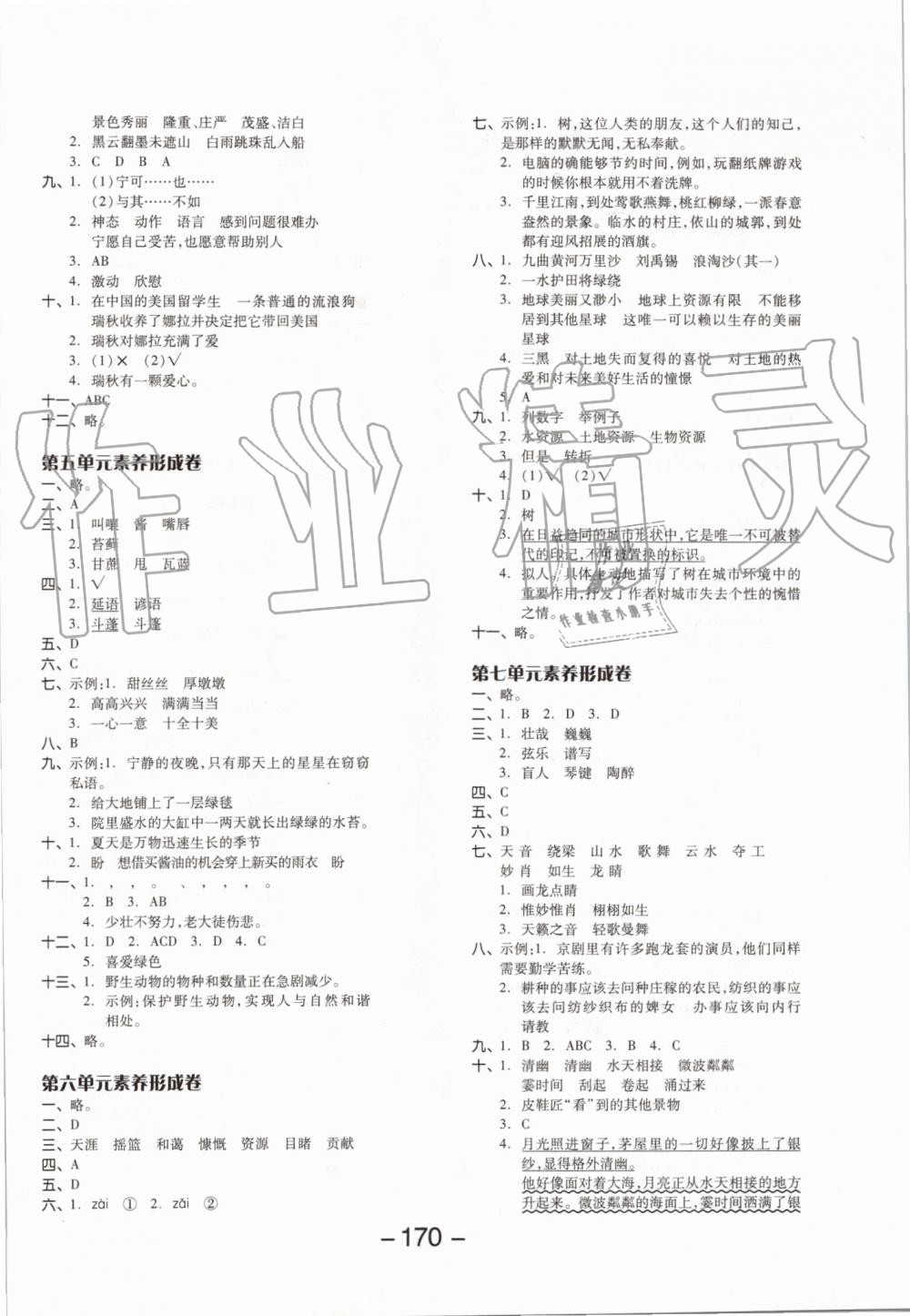 2019年全品學(xué)練考六年級(jí)語(yǔ)文上冊(cè)人教版 第14頁(yè)