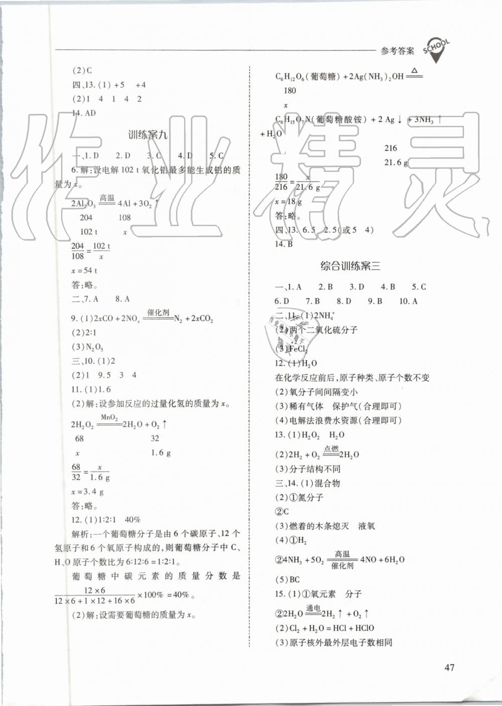 2019年新课程问题解决导学方案九年级化学上册人教版 第47页