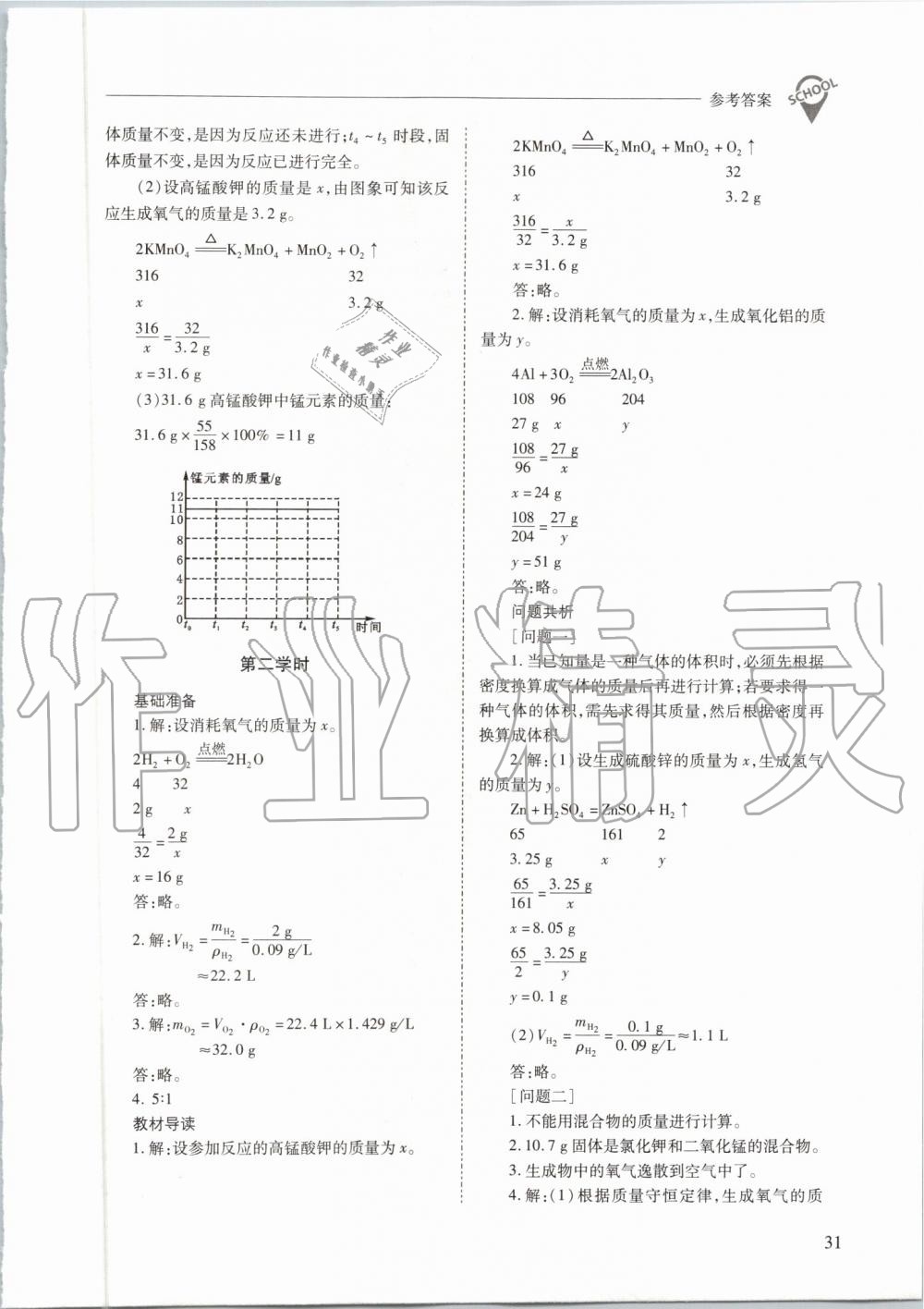 2019年新课程问题解决导学方案九年级化学上册人教版 第31页