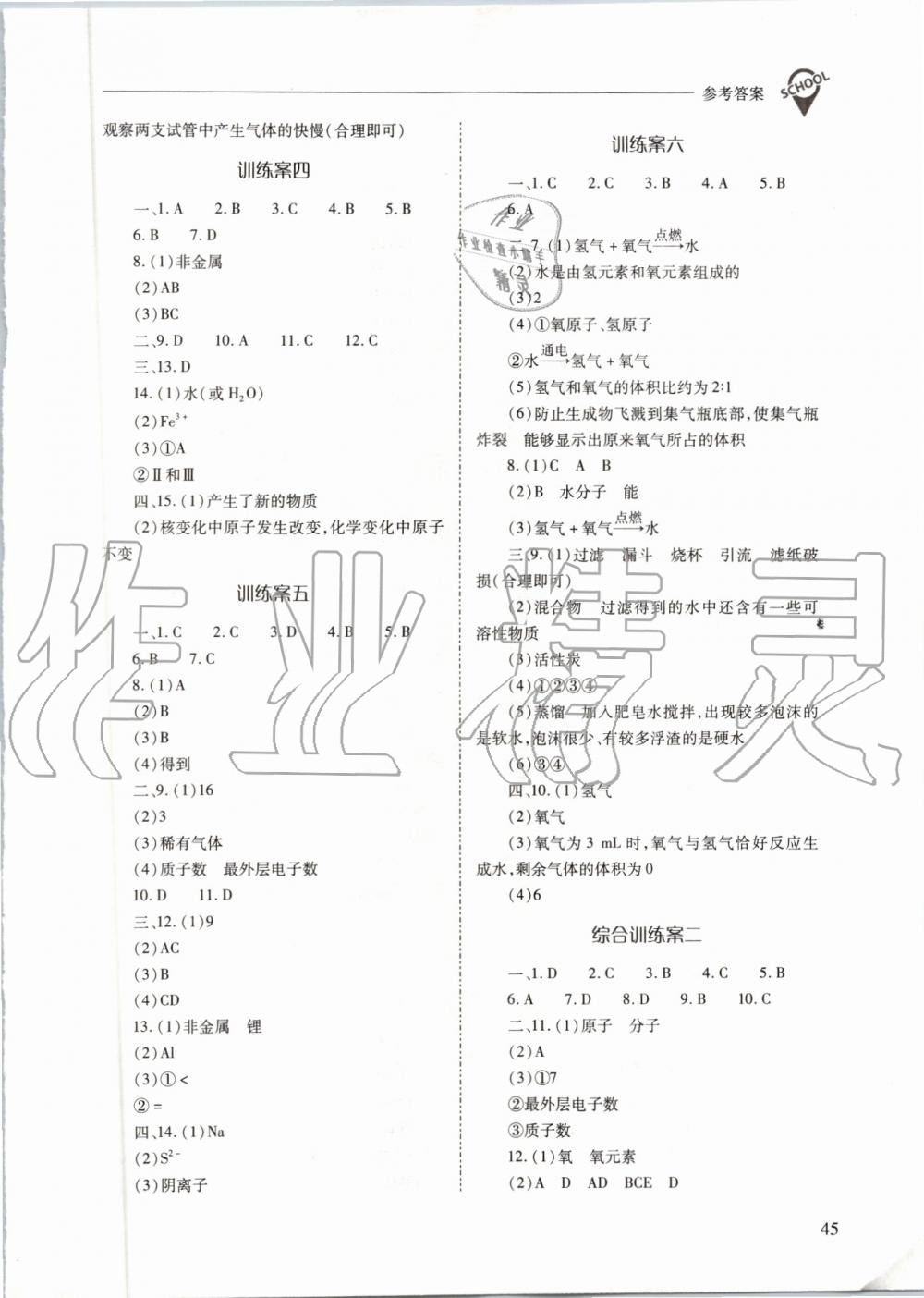 2019年新课程问题解决导学方案九年级化学上册人教版 第45页