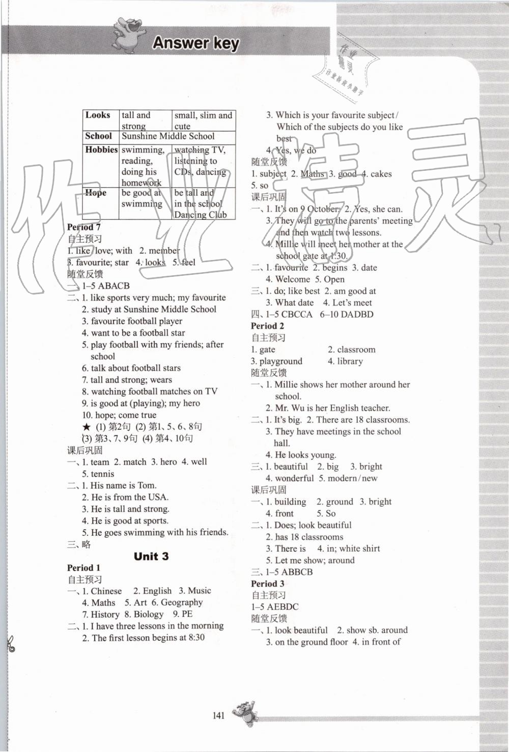 2019年同步練習(xí)七年級英語上冊譯林版江蘇鳳凰科學(xué)技術(shù)出版社 第5頁