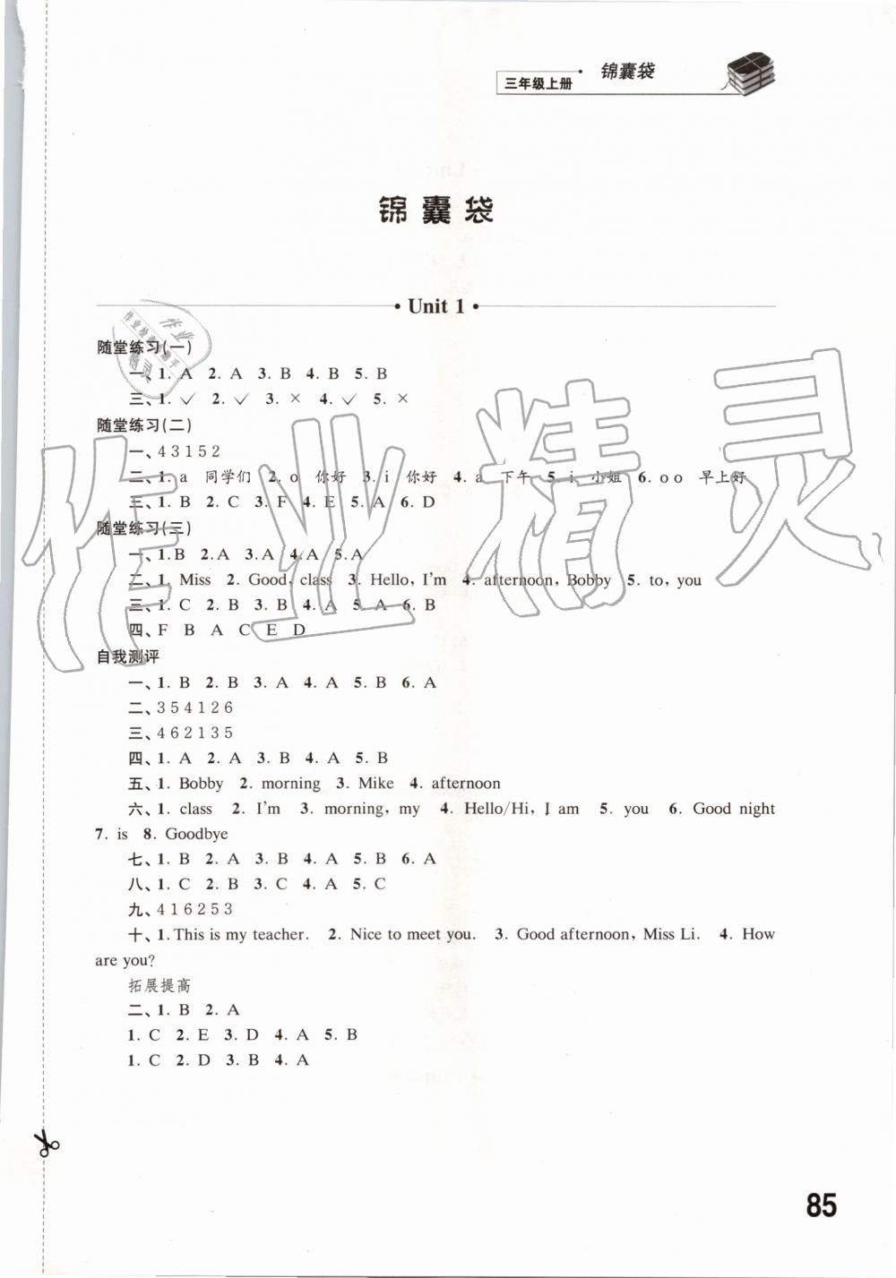 2019年同步練習三年級英語上冊譯林版江蘇鳳凰科學技術出版社 第1頁