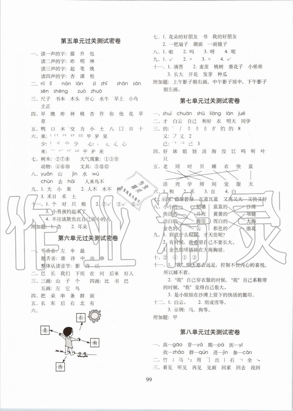 2019年期末沖刺100分完全試卷一年級語文上冊人教部編版 第3頁