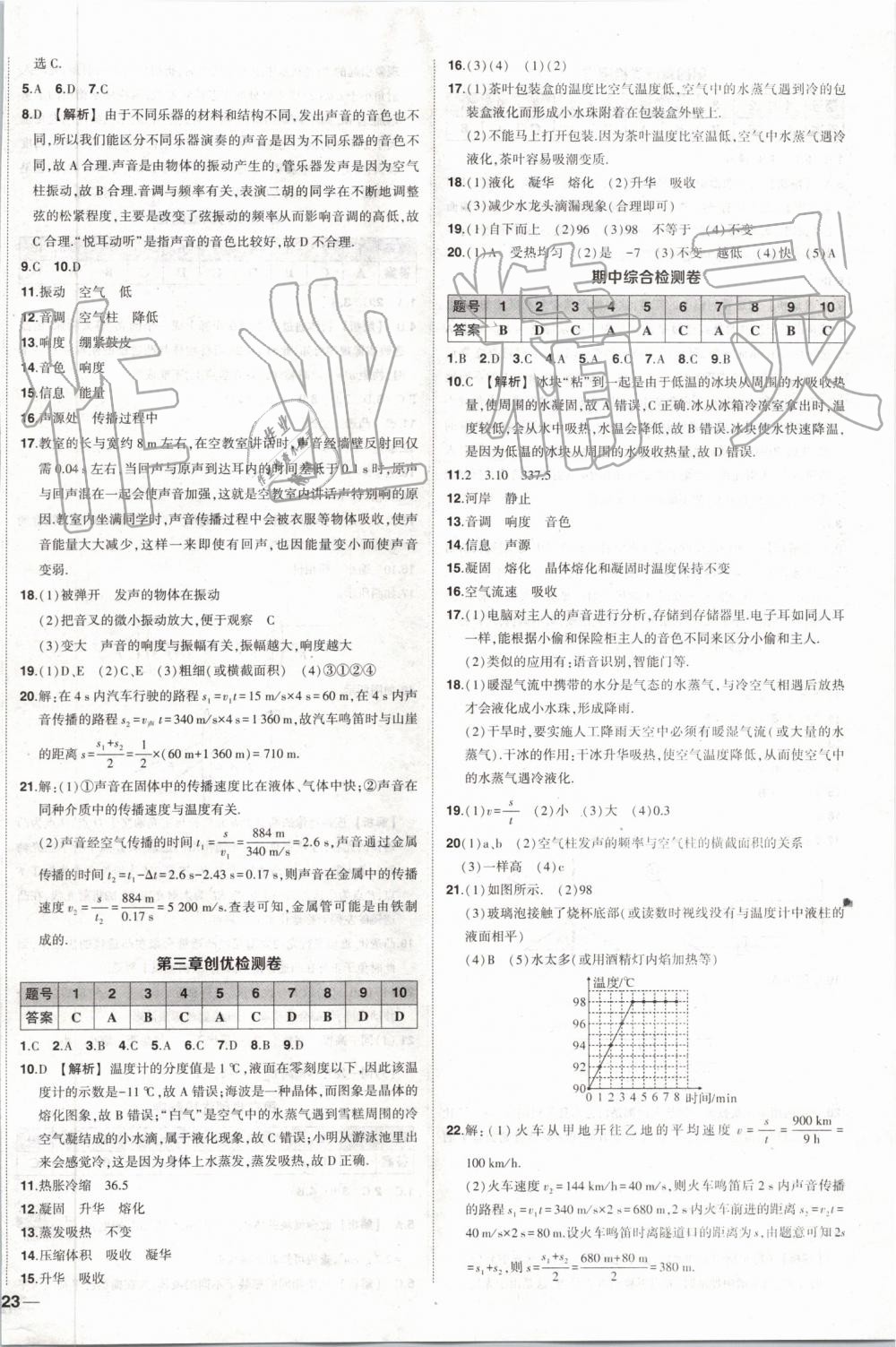 2019年黃岡創(chuàng)優(yōu)作業(yè)八年級(jí)物理上冊(cè)人教版 第14頁(yè)