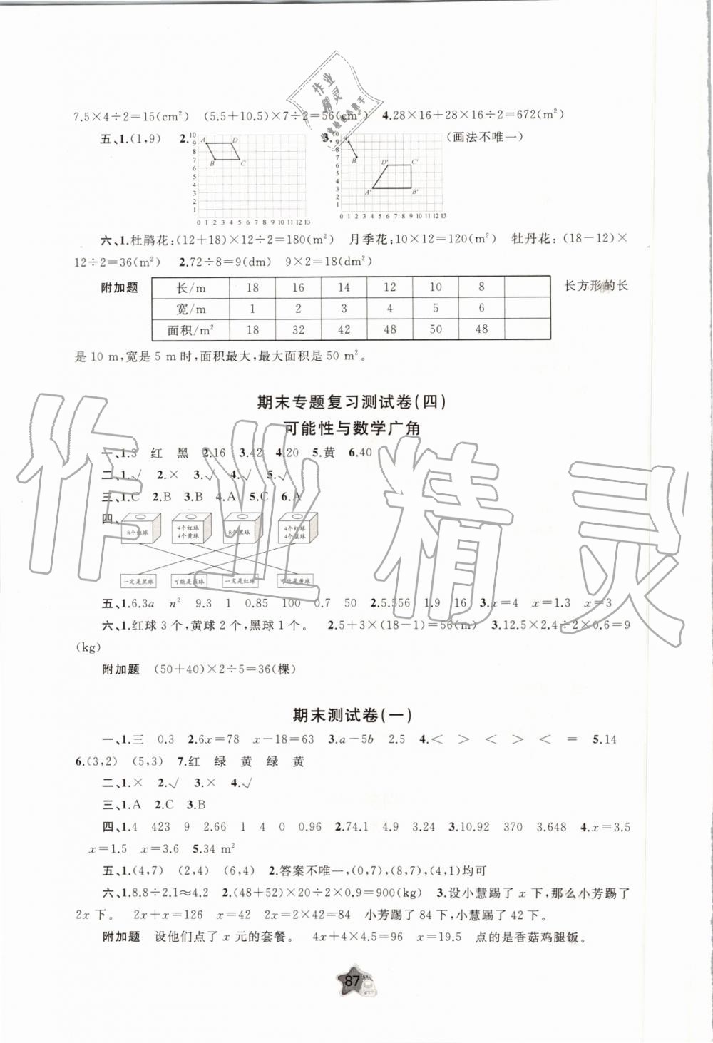 2019年新課程學(xué)習(xí)與測評(píng)單元雙測五年級(jí)數(shù)學(xué)上冊(cè)人教版A版 第7頁