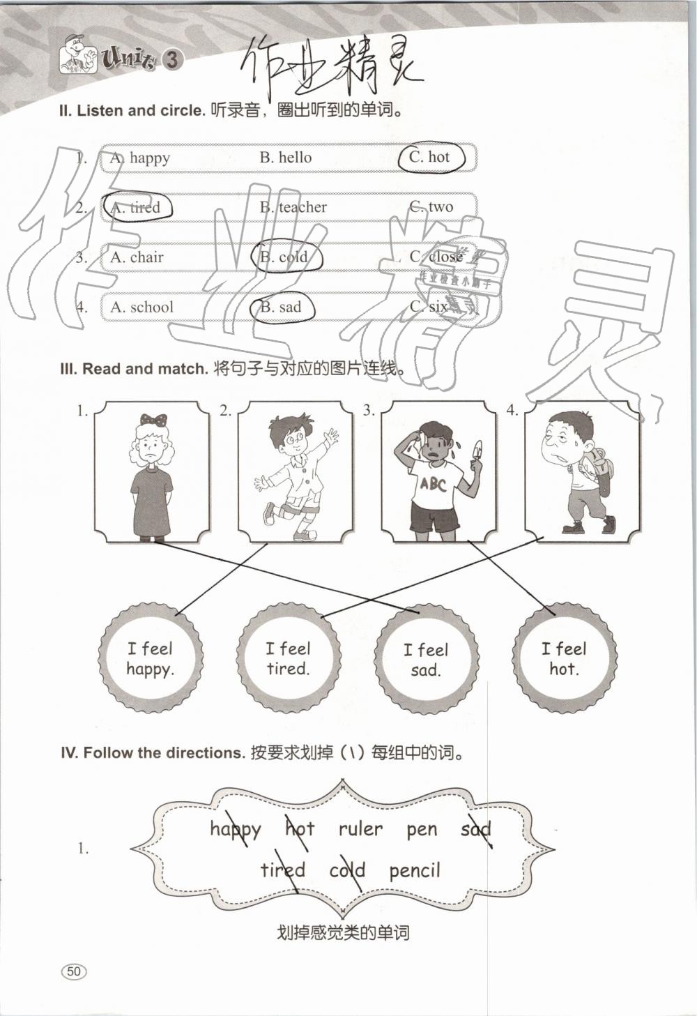 2019年基本功訓(xùn)練三年級英語上冊冀教版三起 第50頁