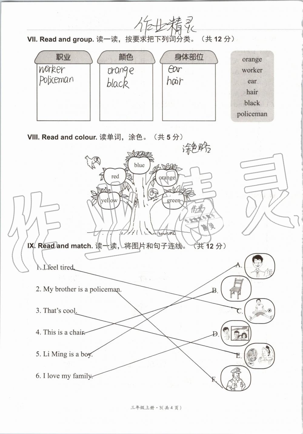 2019年基本功訓練三年級英語上冊冀教版三起 第139頁