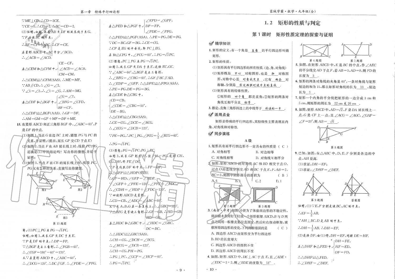 2019年蓉城學(xué)霸九年級數(shù)學(xué)全一冊北師大版 第5頁