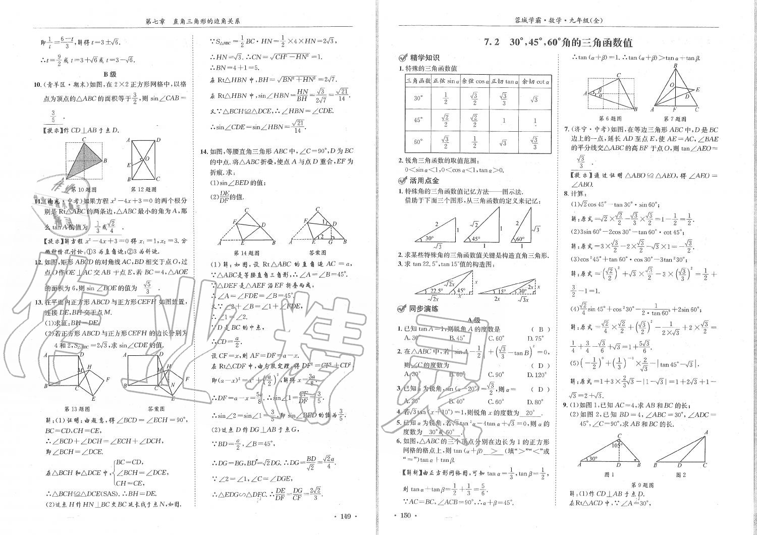 2019年蓉城学霸九年级数学全一册北师大版 第75页