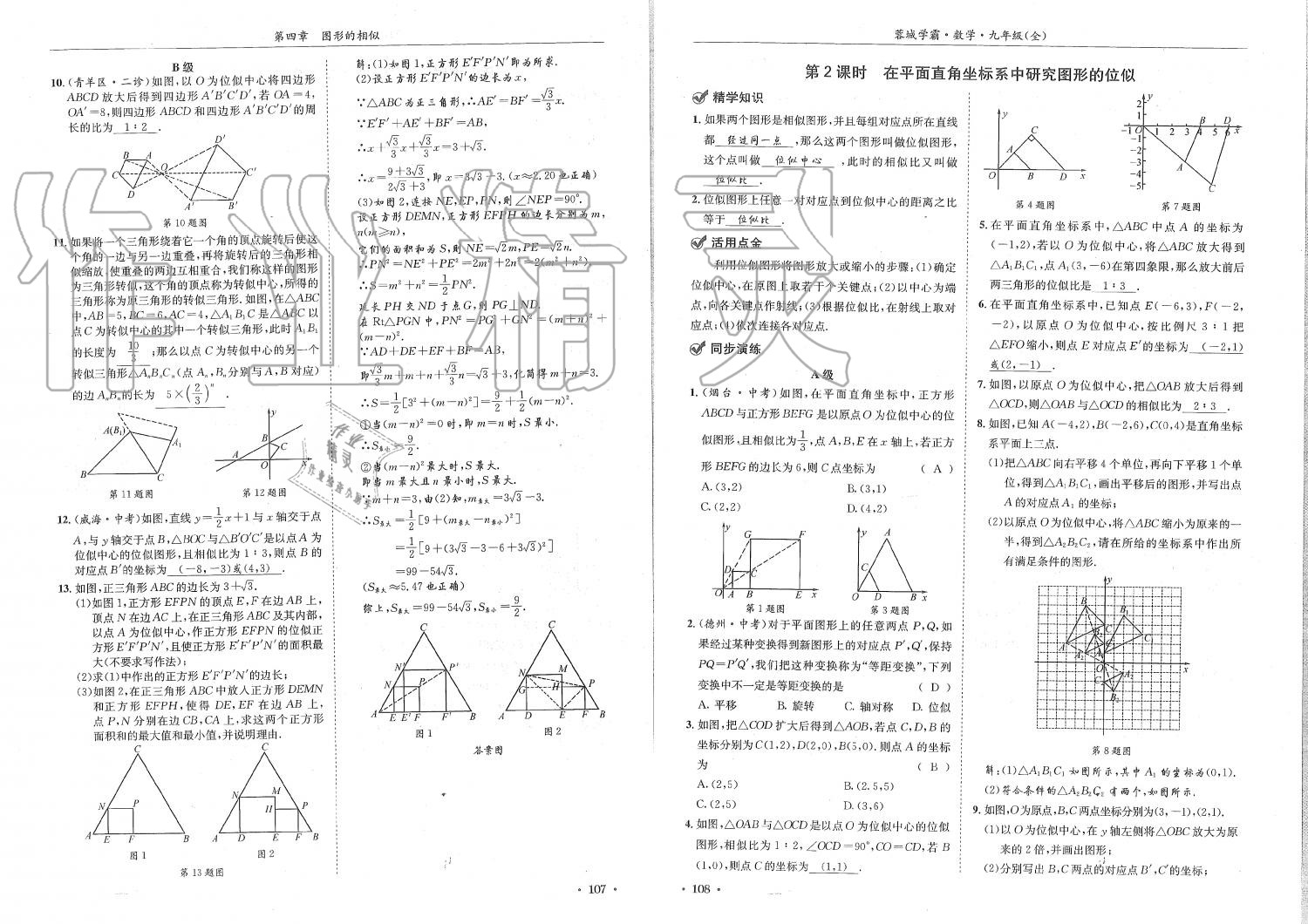 2019年蓉城學(xué)霸九年級數(shù)學(xué)全一冊北師大版 第54頁