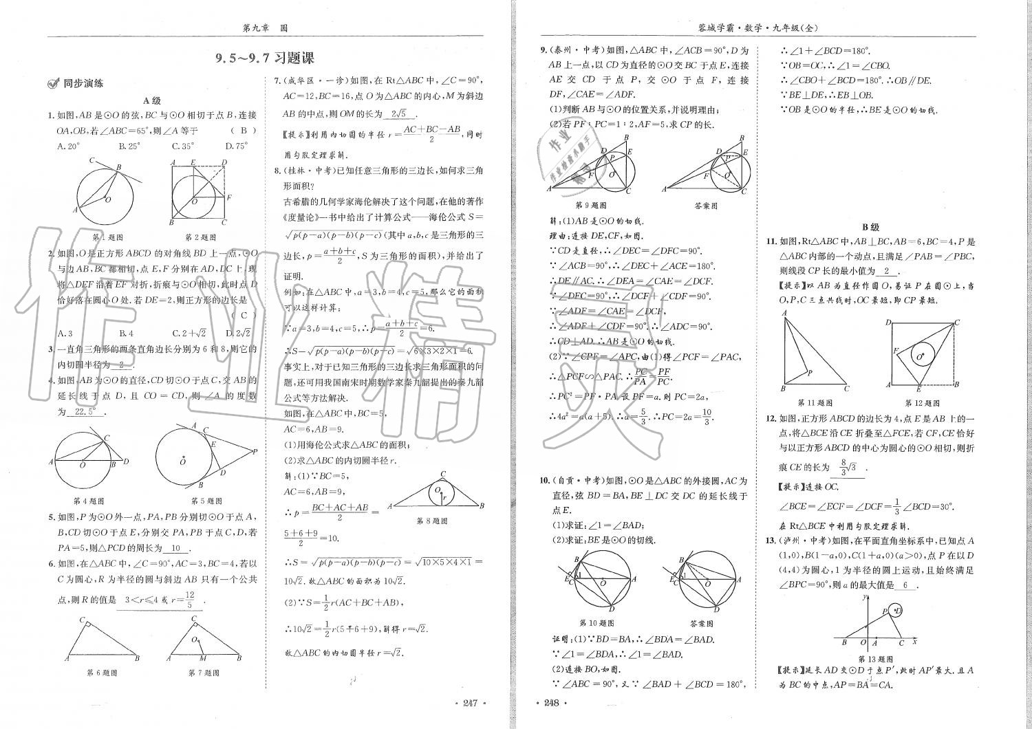 2019年蓉城學(xué)霸九年級數(shù)學(xué)全一冊北師大版 第124頁