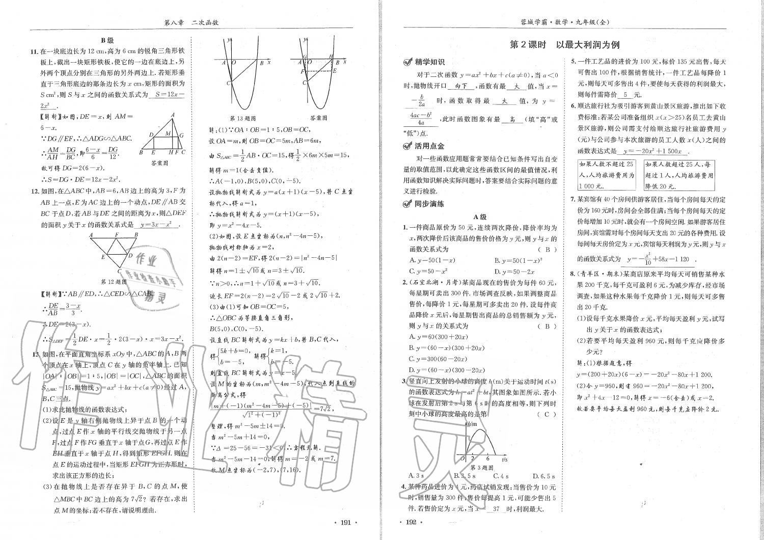 2019年蓉城学霸九年级数学全一册北师大版 第96页