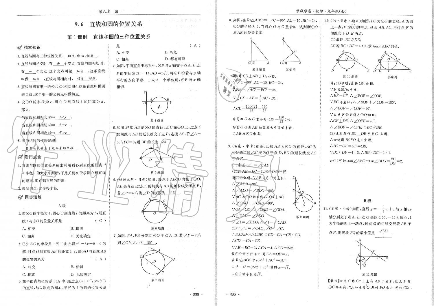 2019年蓉城學霸九年級數(shù)學全一冊北師大版 第118頁