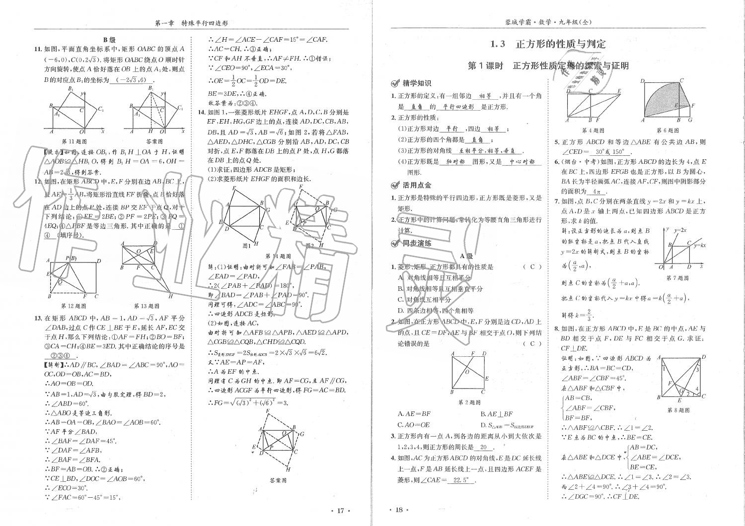 2019年蓉城學(xué)霸九年級(jí)數(shù)學(xué)全一冊(cè)北師大版 第9頁(yè)