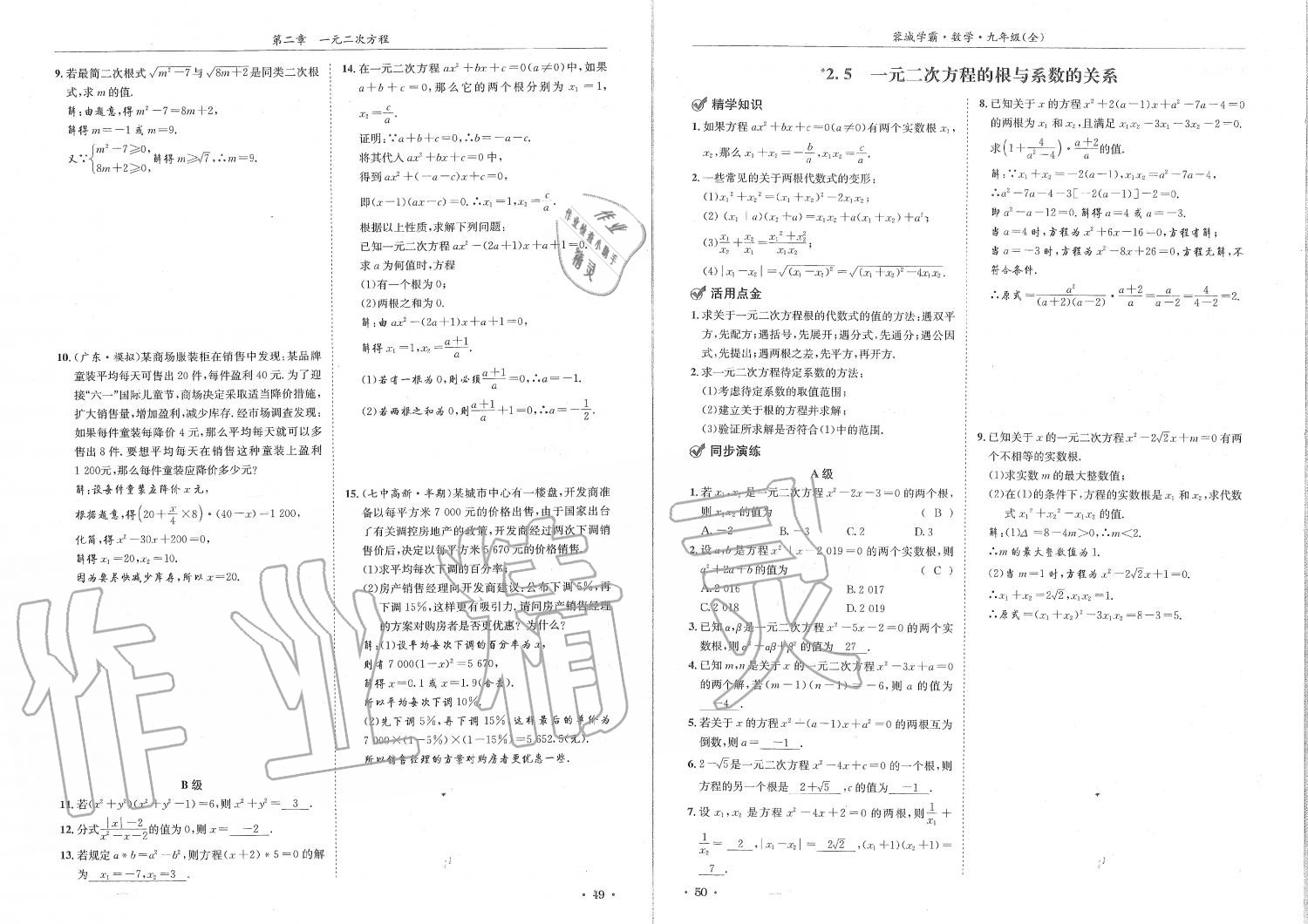 2019年蓉城學(xué)霸九年級(jí)數(shù)學(xué)全一冊(cè)北師大版 第25頁(yè)