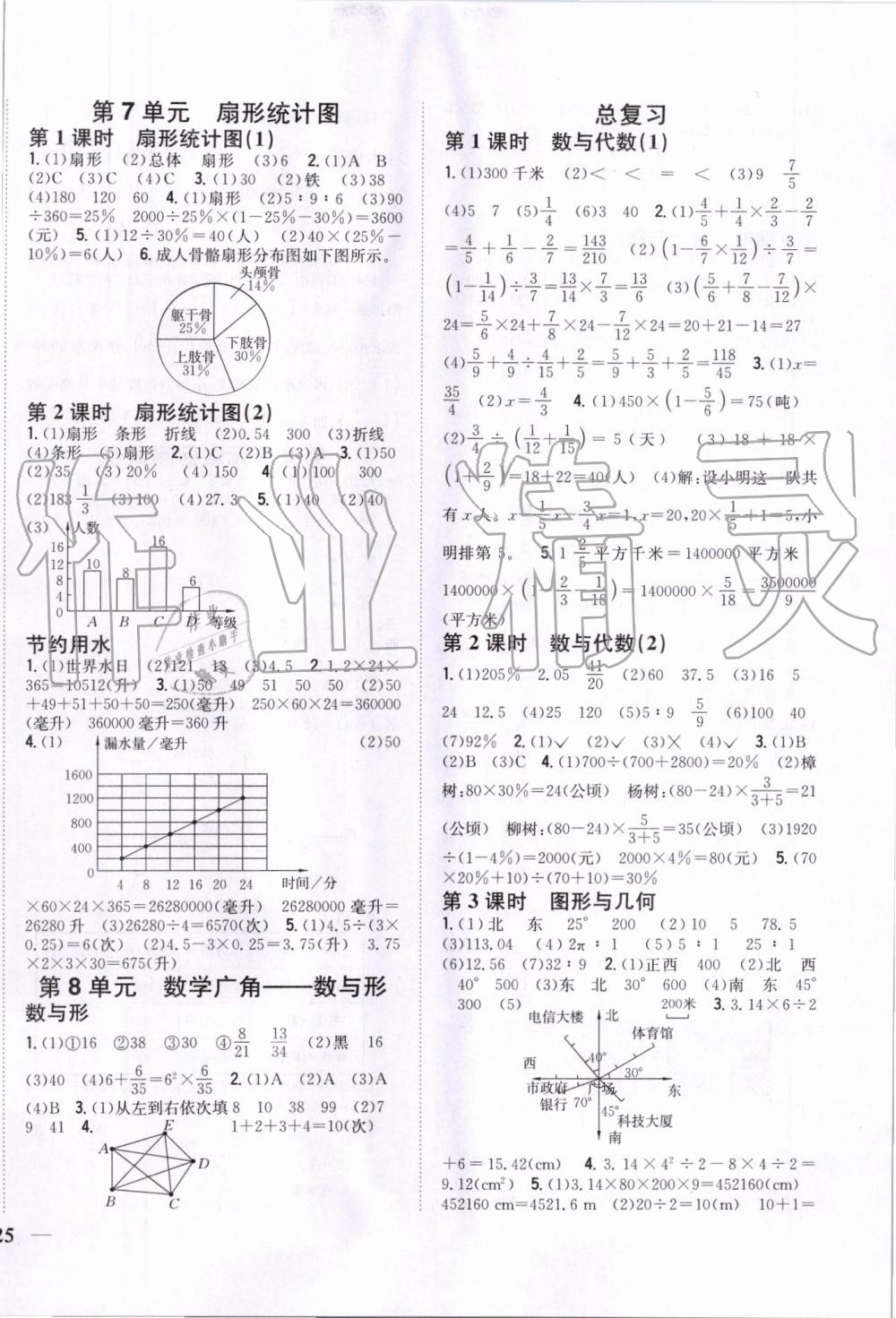 2019年全科王同步課時練習(xí)六年級數(shù)學(xué)上冊人教版 第10頁