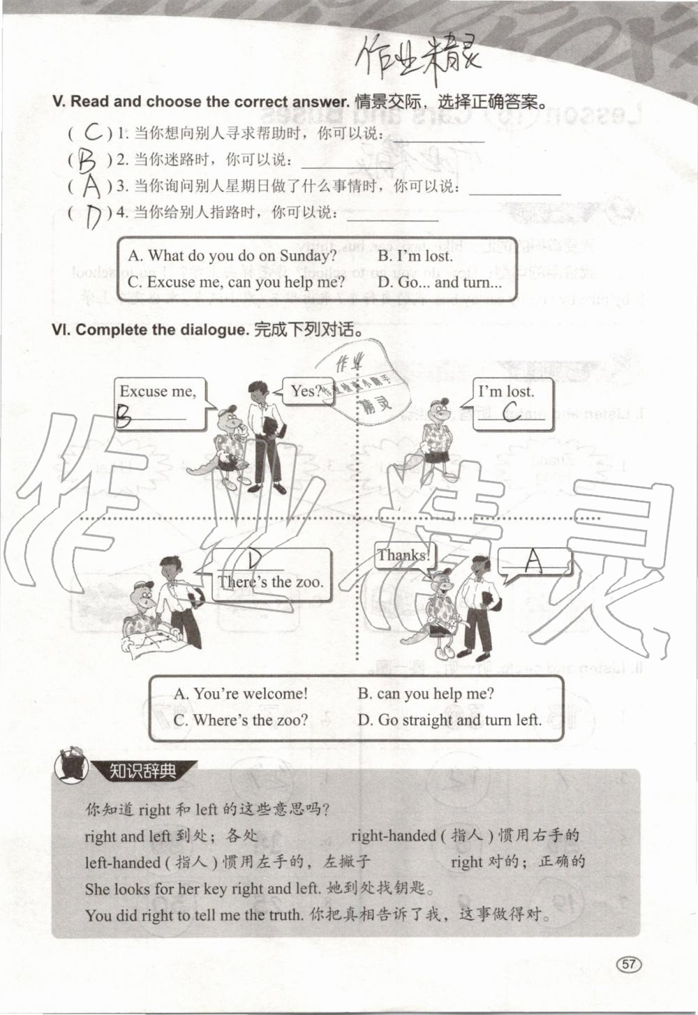 2019年基本功训练四年级英语上册冀教版三起 第57页