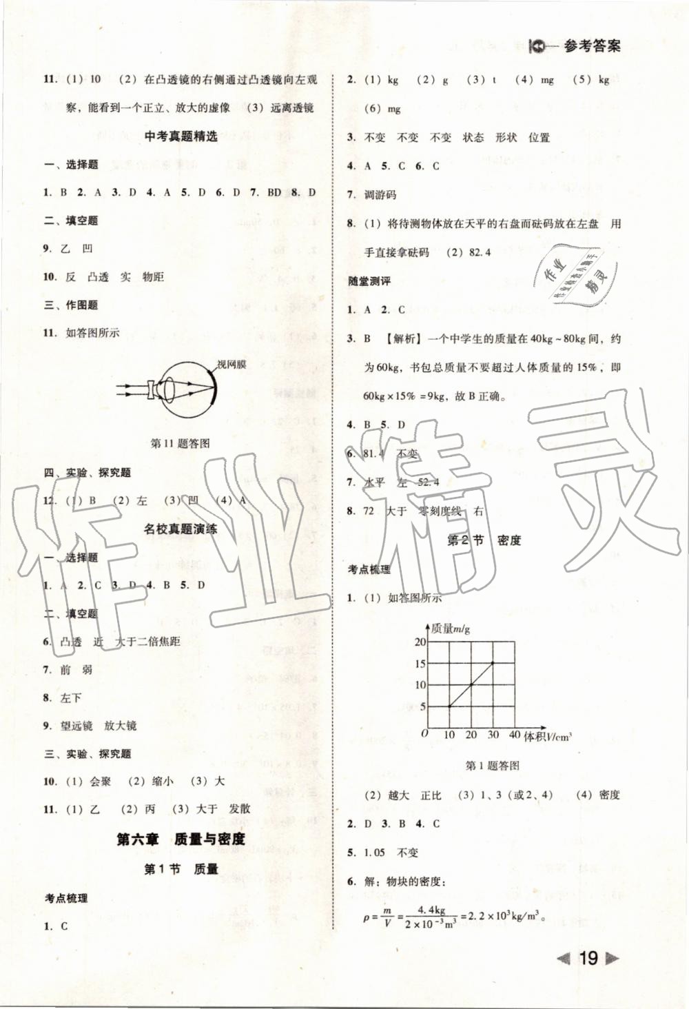 2019年胜券在握打好基础作业本八年级物理上册人教版 第19页