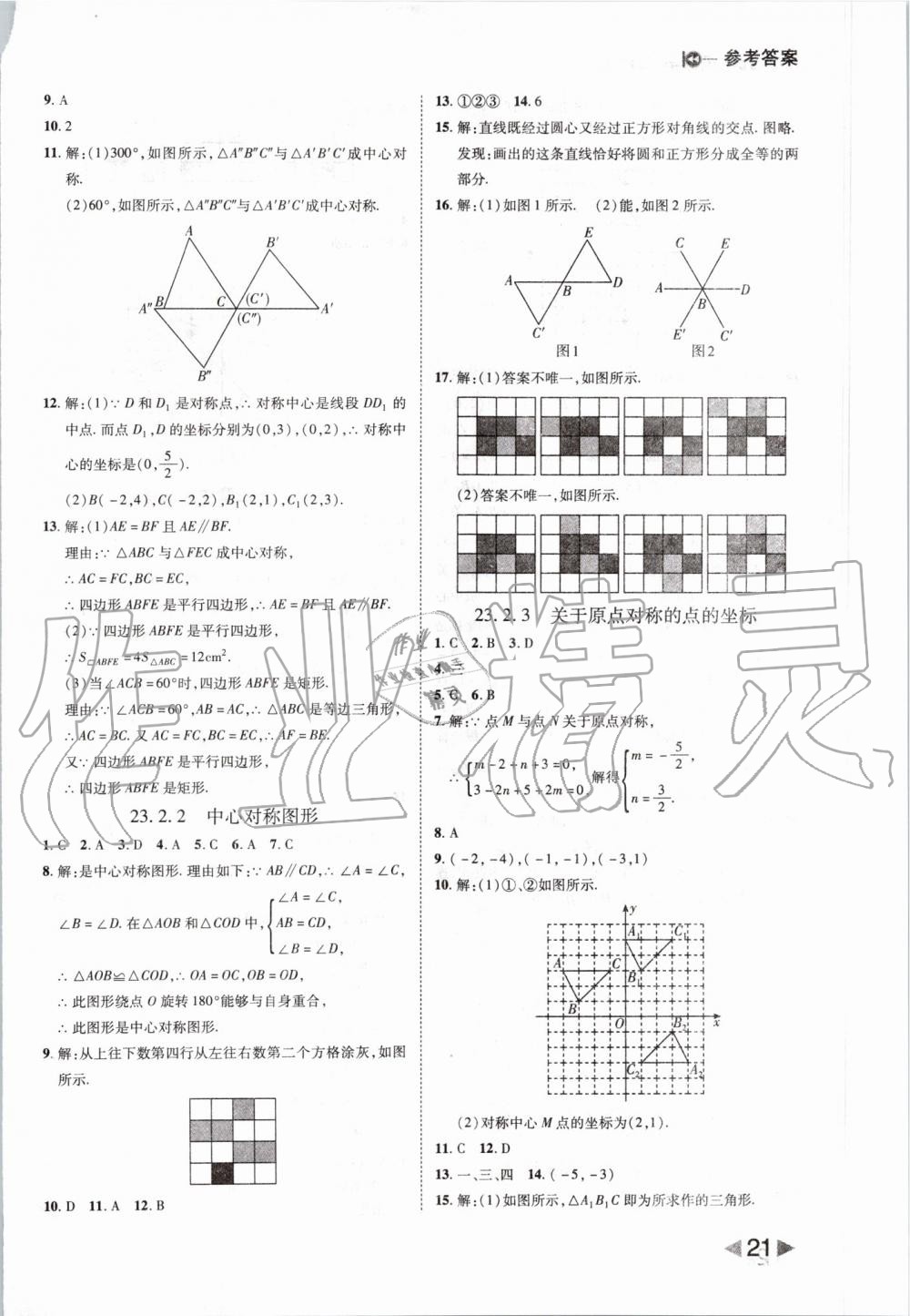 2019年勝券在握打好基礎(chǔ)作業(yè)本九年級(jí)數(shù)學(xué)上冊(cè)人教版 第21頁