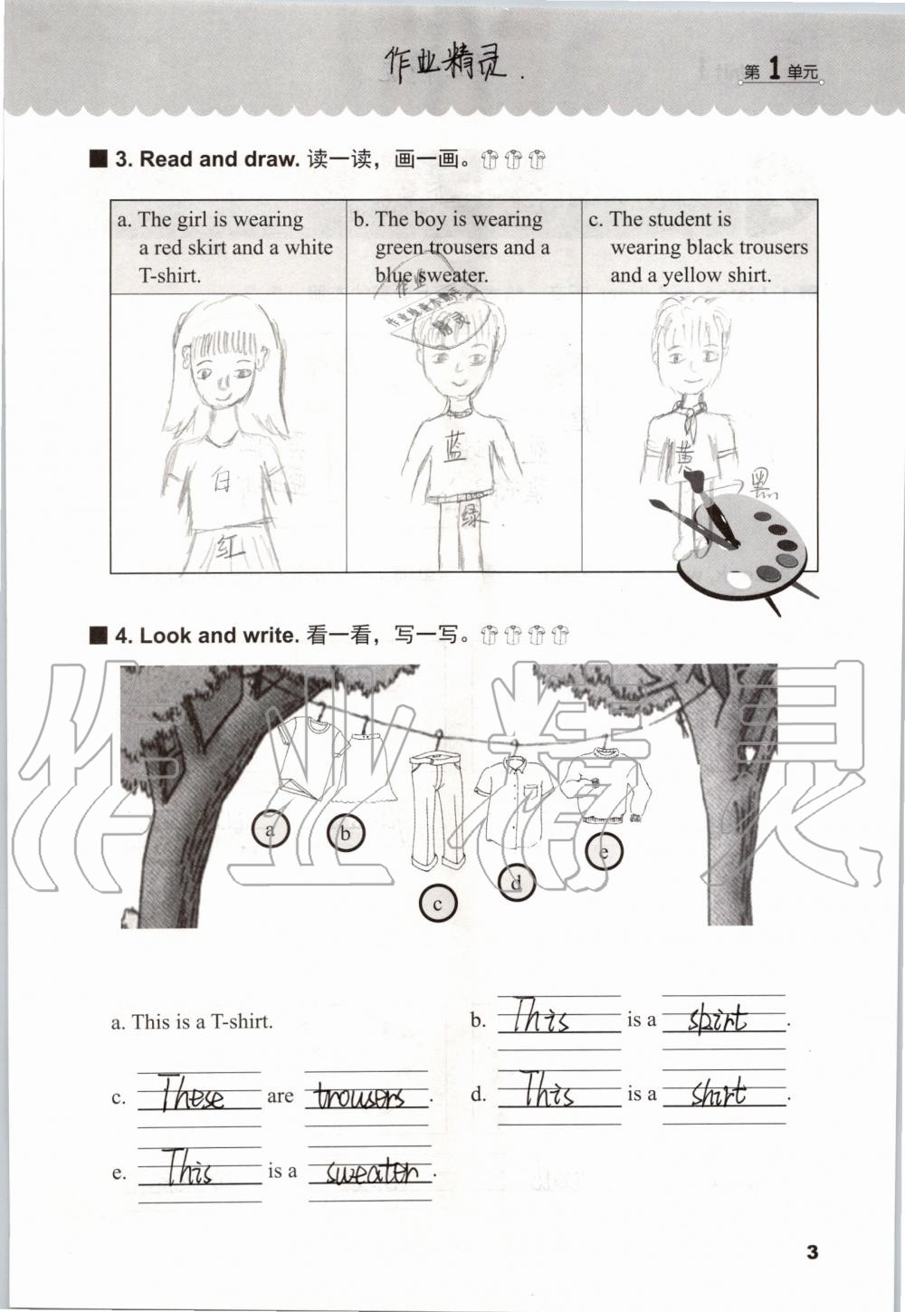 2019年同步練習冊四年級英語上冊冀教版三起河北教育出版社 第2頁